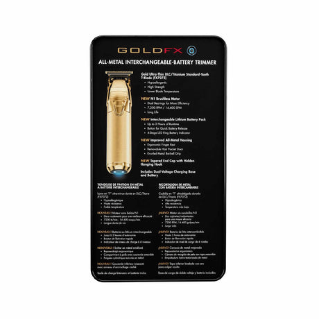 Babyliss Pro FXONE GoldFX Cordless Clipper + FXONE GoldFX Trimmer + FXONE GoldFX Shaver (Combo) (#FX899G + # FX799G + #FXFX79FSG)-Clipper Vault