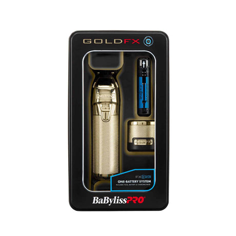 Babyliss Pro FXONE GoldFX Cordless Clipper + FXONE GoldFX Trimmer + FXONE GoldFX Shaver (Combo) (#FX899G + # FX799G + #FXFX79FSG)-Clipper Vault