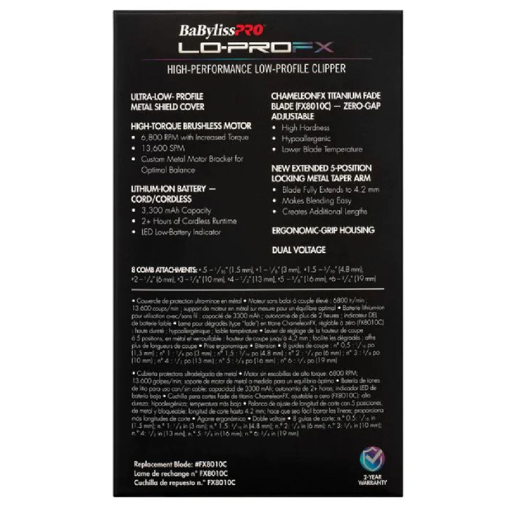 Babyliss Pro Lo-ProFX Clipper and Trimmer - Iridescent (Combo)-Clipper Vault
