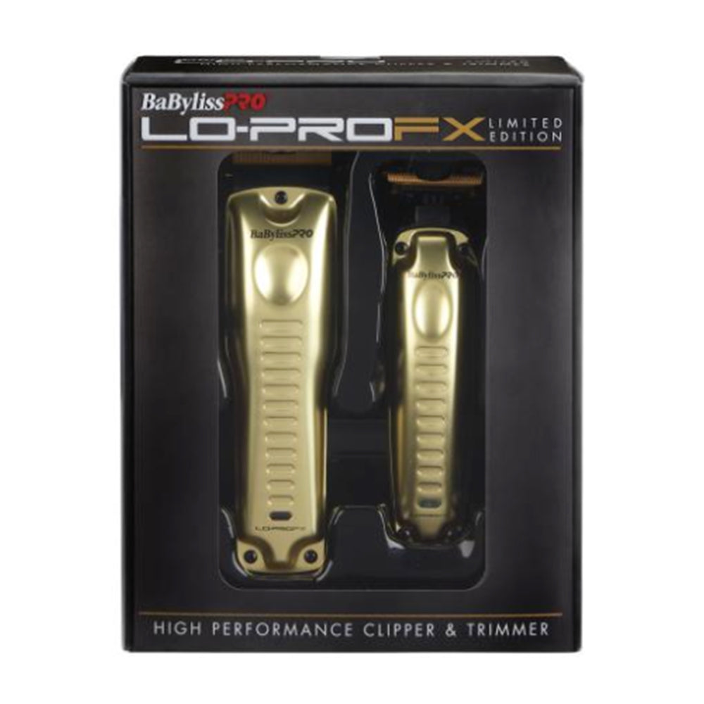 Babyliss Pro LO-PROFX Clipper & Trimmer Combo Gold (FXHOLPKLP-G)-Clipper Vault