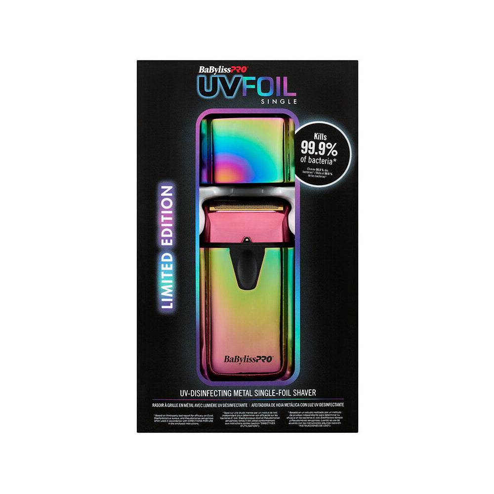 Babyliss Pro UV Disinfecting Single Foil Shaver - Iridescent-Clipper Vault