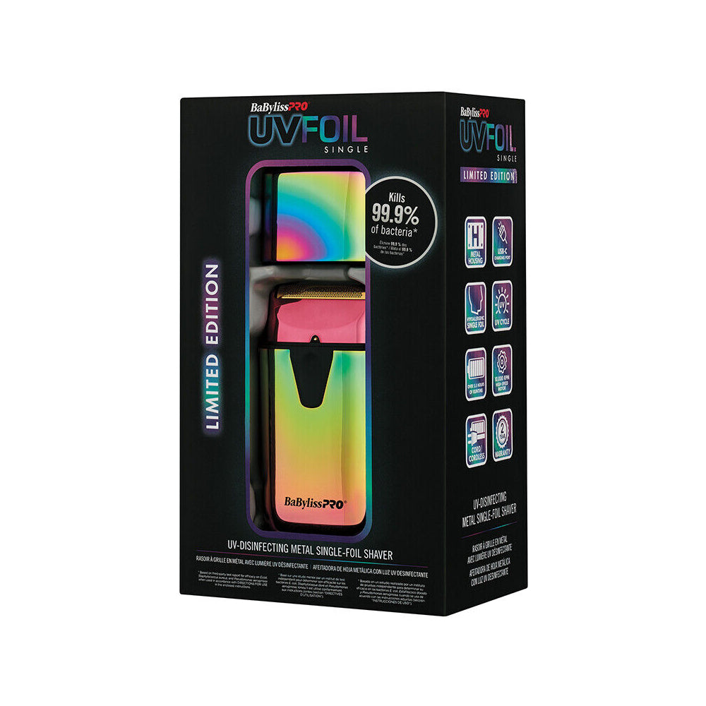 Babyliss Pro UV Disinfecting Single Foil Shaver - Iridescent-Clipper Vault