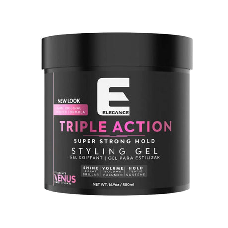 Elegance Triple Action Hair Gel Venus (Strong Hold) 16.9oz 500ml-Clipper Vault