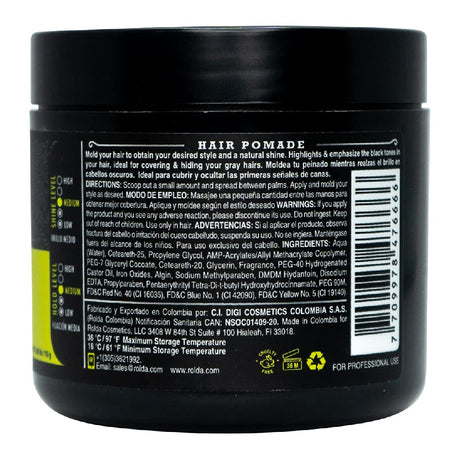 Rolda Hair Pomade "Black" Medium Hold & Shine-Clipper Vault