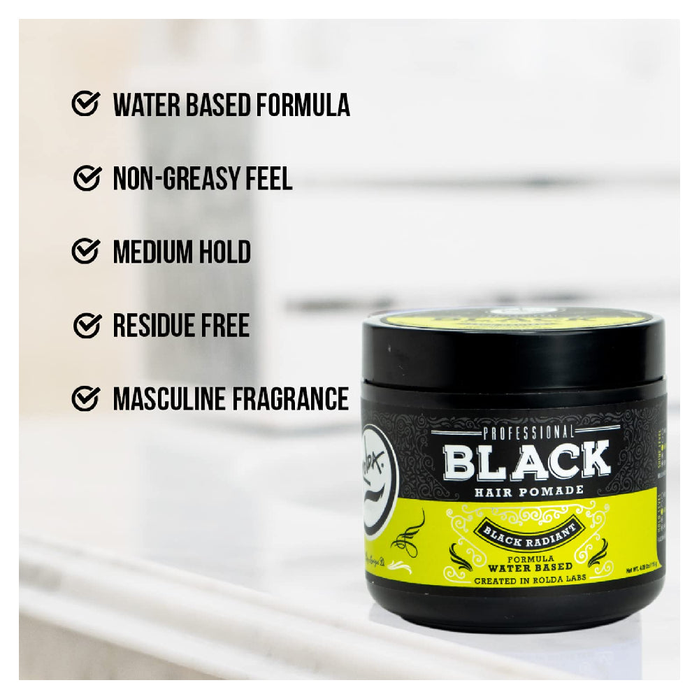 Rolda Hair Pomade "Black" Medium Hold & Shine-Clipper Vault