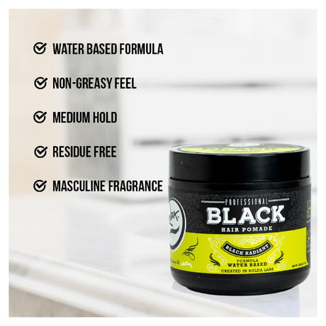 Rolda Hair Pomade "Black" Medium Hold & Shine-Clipper Vault
