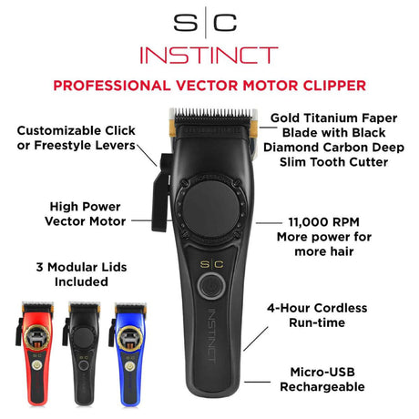 StyleCraft Instinct Professional Vector Motor Cordless Clipper-Clipper Vault