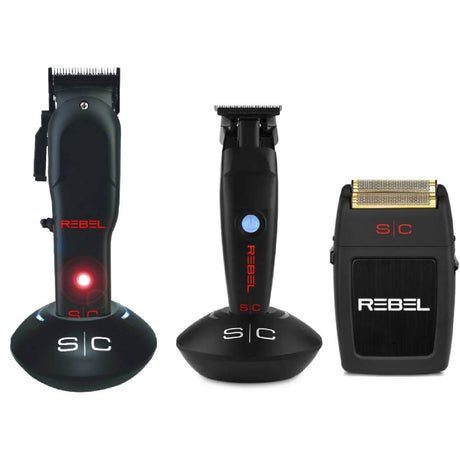 StyleCraft Rebel Cordless Clipper + Rebel Cordless Trimmer + Rebel Shaver (Combo)-Clipper Vault