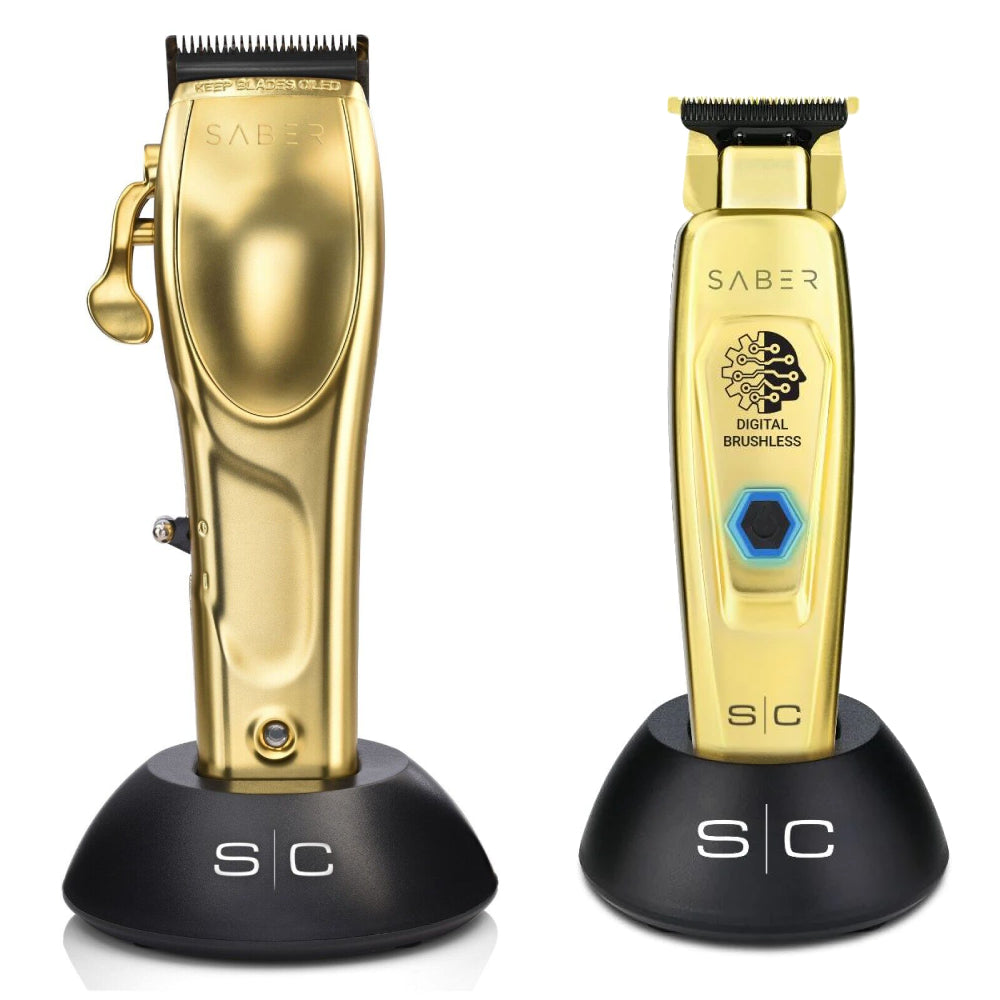 StyleCraft Saber Cordless Clipper + StyleCraft Saber Trimmer (Combo)-Clipper Vault