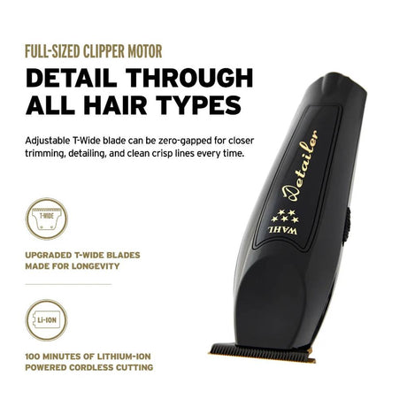Wahl 5-Star Black/Gold Cordless Barber Combo + Vanish Shaver + Power Station (Combo)-Clipper Vault