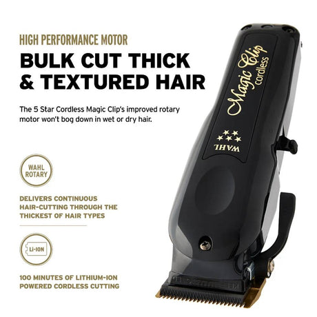 Wahl 5-Star Black/Gold Cordless Barber Combo + Vanish Shaver + Power Station (Combo)-Clipper Vault