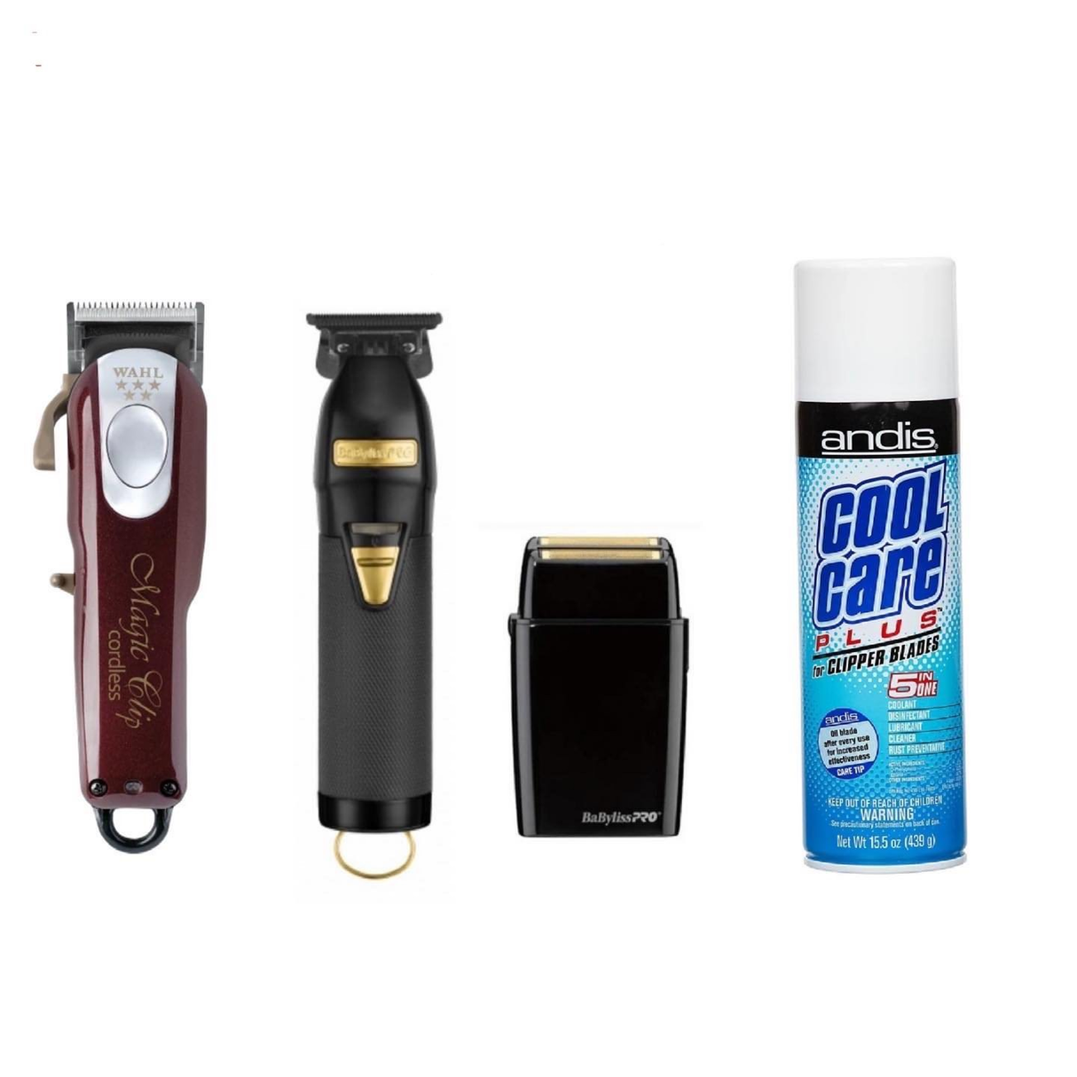 Wahl Magic Clipper + BaByliss Pro Skeleton Trimmer + Double Foil Shaver (Combo)-Clipper Vault
