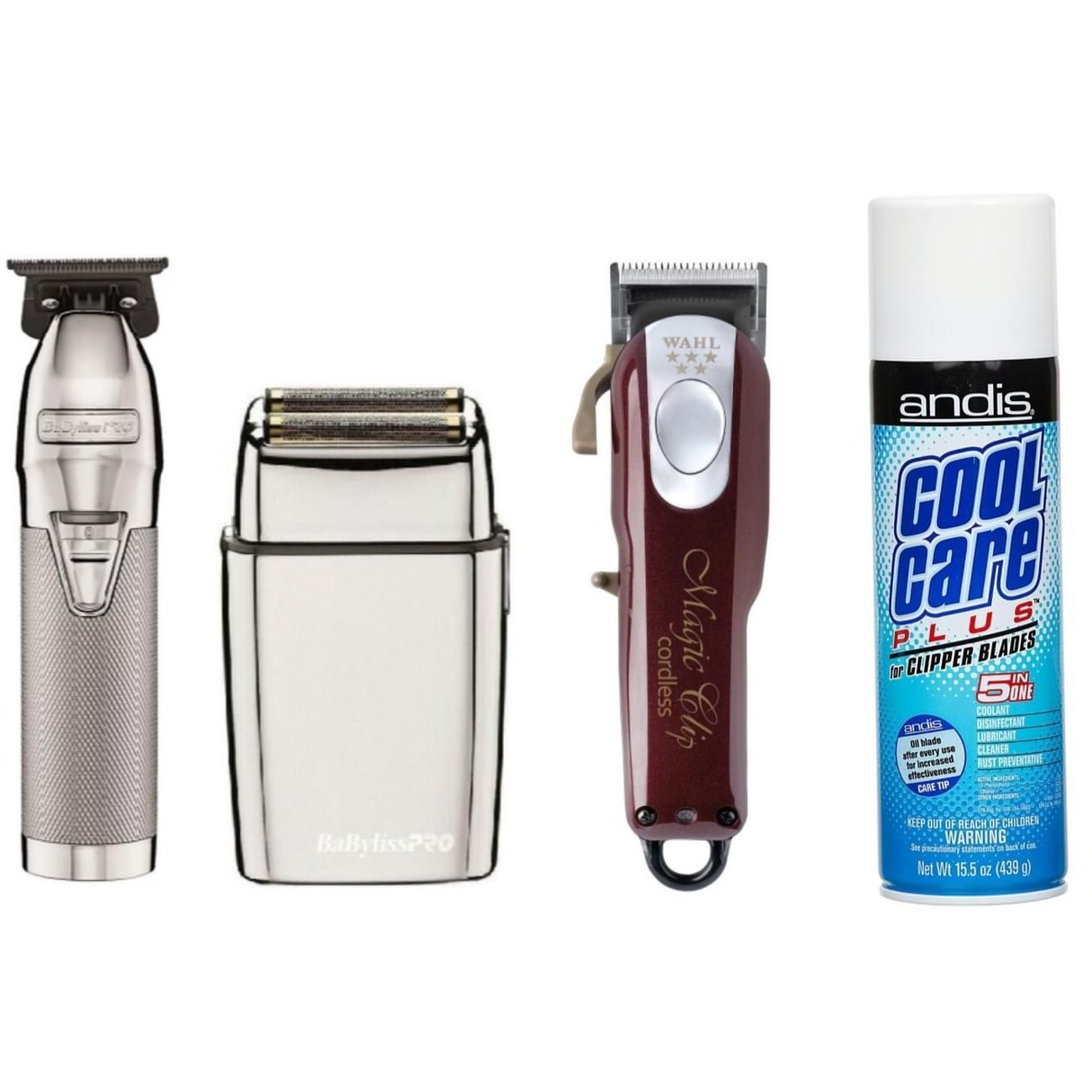 Wahl Magic Clipper + BaByliss Pro Skeleton Trimmer + Double Foil Shaver (Combo)-Clipper Vault