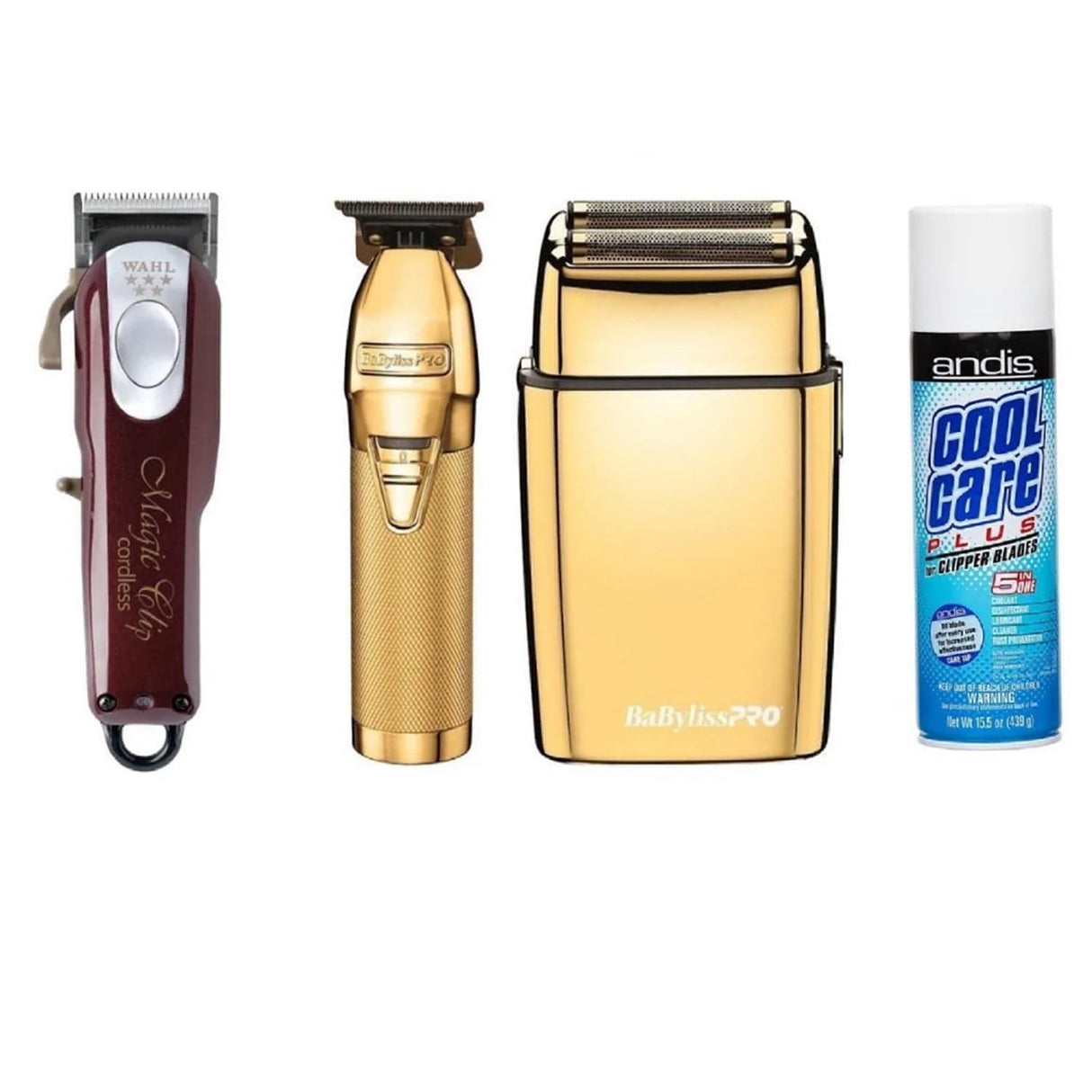 Wahl Magic Clipper + BaByliss Pro Skeleton Trimmer + Double Foil Shaver (Combo)-Clipper Vault