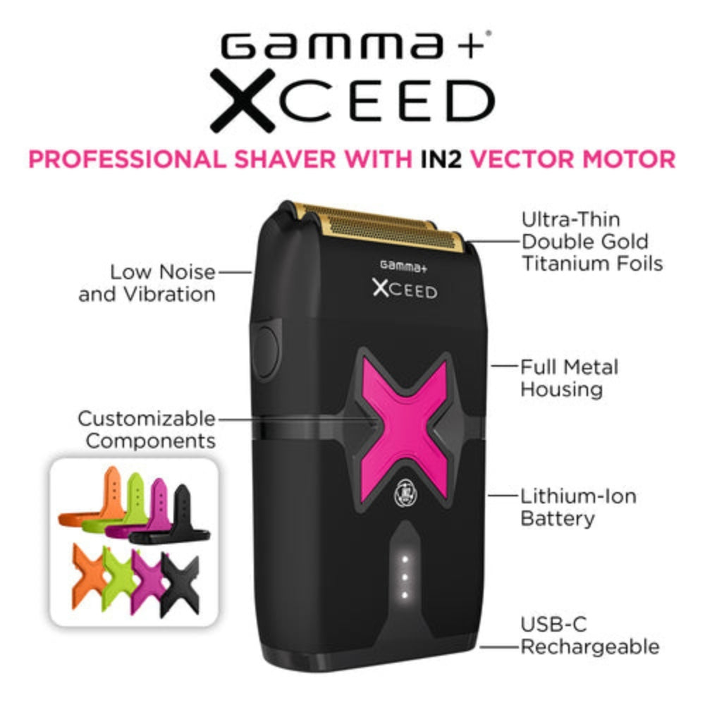Gamma+ XCEED Professional IN2 Vector Motor Cordless Double Foil Shaver (GP803B) [PRE-ORDER]