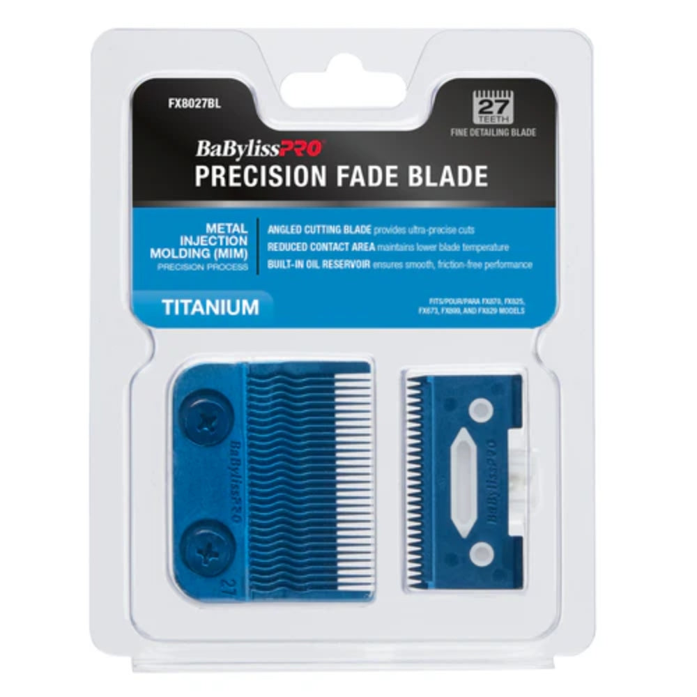 Babyliss Pro Blue Titanium Metal-Injection Molded Precision Fade Blade (FX8027BL)