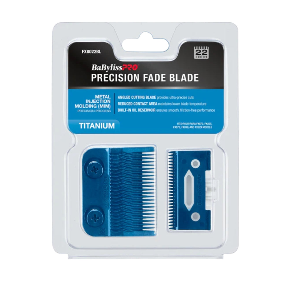 Babyliss Pro Blue Titanium Metal-Injection Molded Precision Fade Blade (FX8022BL)