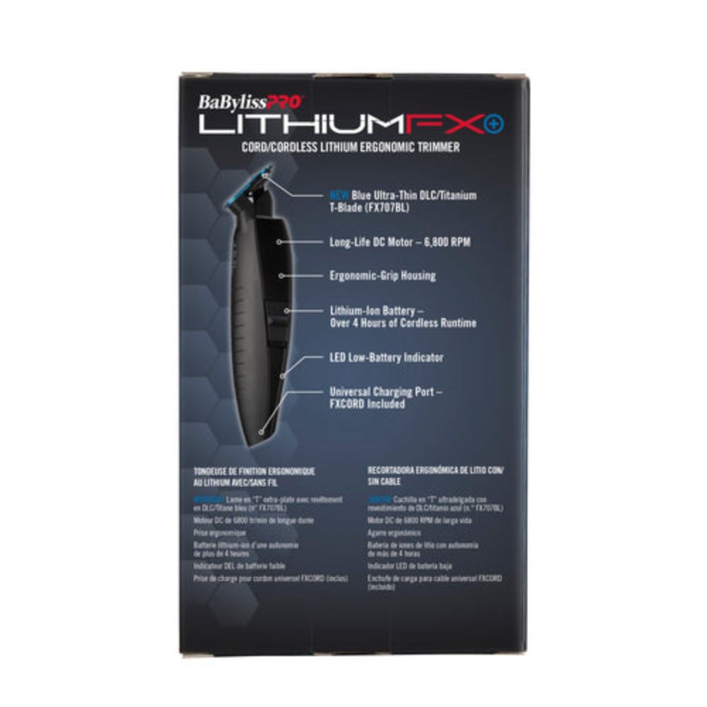 Babyliss Pro Limited Edition Lithium FX Cordless Ergonomic Clipper + Trimmer - Matte Black (Combo) (FX673NSMB + FX773NMB)