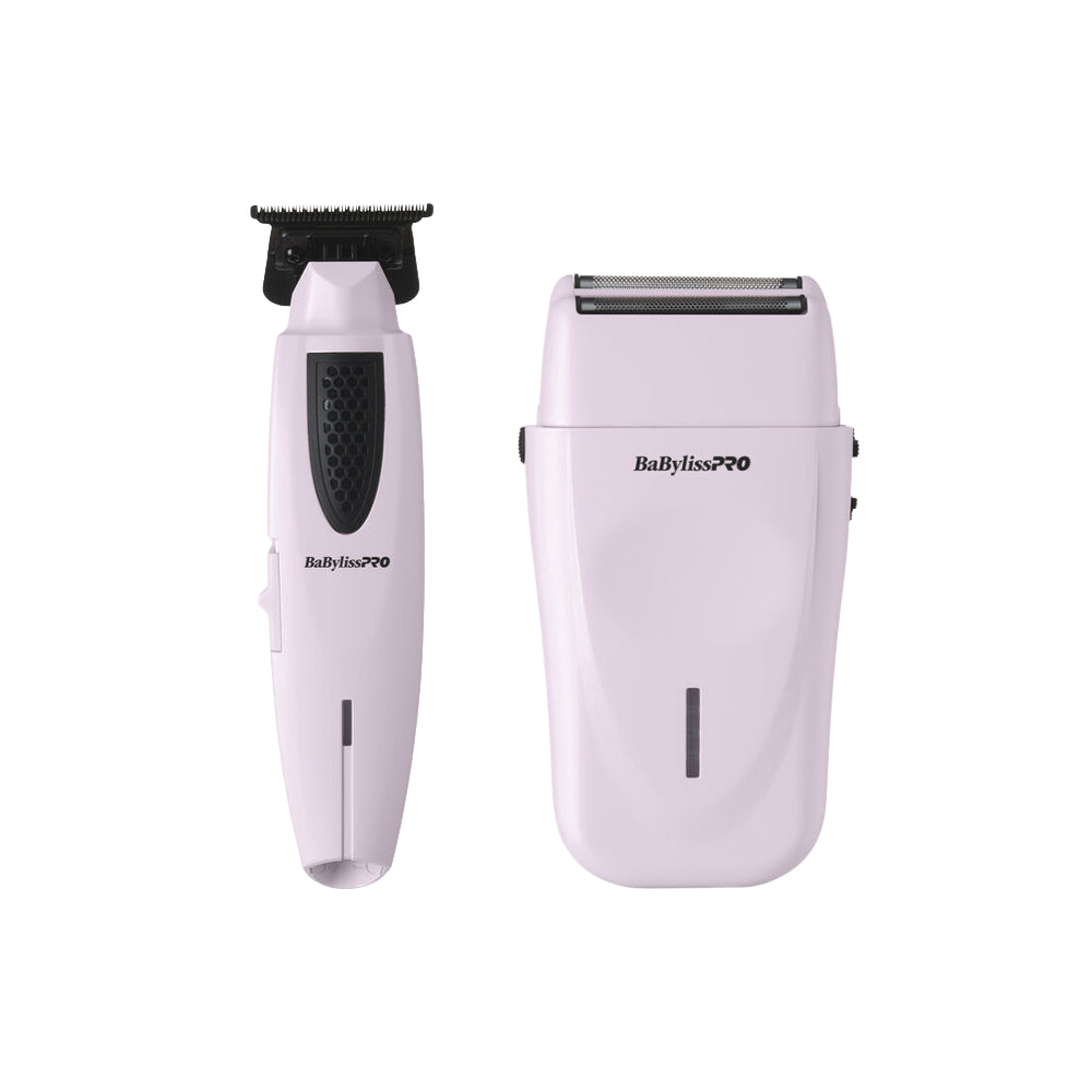 Babyliss Pro Limited Edition LithiumFX+ Trimmer & Double Foil Shaver Value Set - Pink (FX73FSTPKMP)
