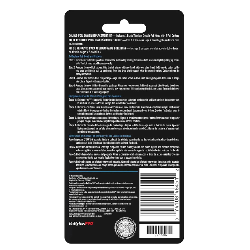 Babyliss Pro FXOne BlackFX Replacement Foil & Cutter for FX79FSMB (FX79RF2MB)