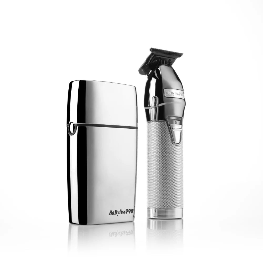 Babyliss Pro LimitedFX Silver Trimmer & Double-Foil Shaver Value Set (FXDUOFS2TS)