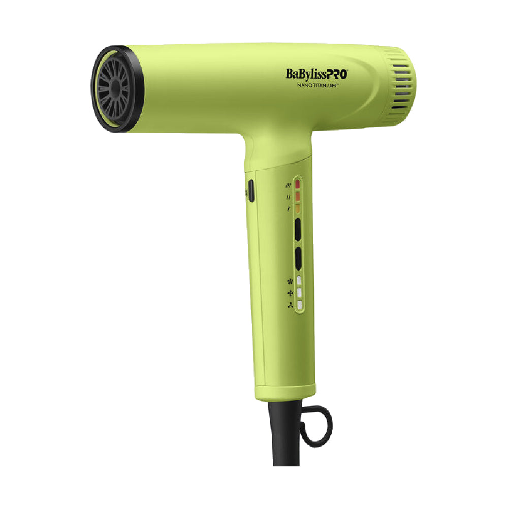 Babyliss Pro Nano Titanium Light Ionic High Speed Hair Dryer - Neon Yellow (BNTC9200NY)