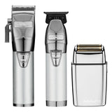 Babyliss Pro FX+ Upgraded All-Metal Lithium Clipper + Upgraded FX+ Outlining Cordless Trimmer + Double Foil Shaver (Combo) (Gold / Silver / Rose)