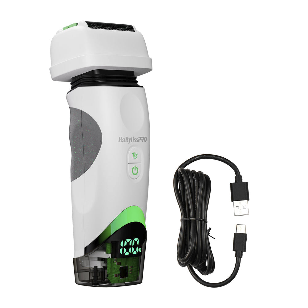 BaByliss PRO x Tomb45 Limited Edition Wireless Charging Double Foil Shaver - White (FXT45FSTW)