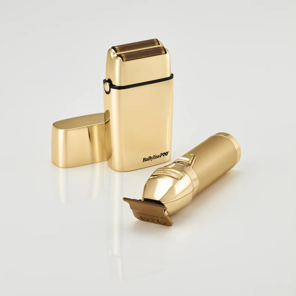 BaByliss PRO LimitedFX Gold Trimmer & Double Foil Shaver Prepack (FXDUOFS2TG)