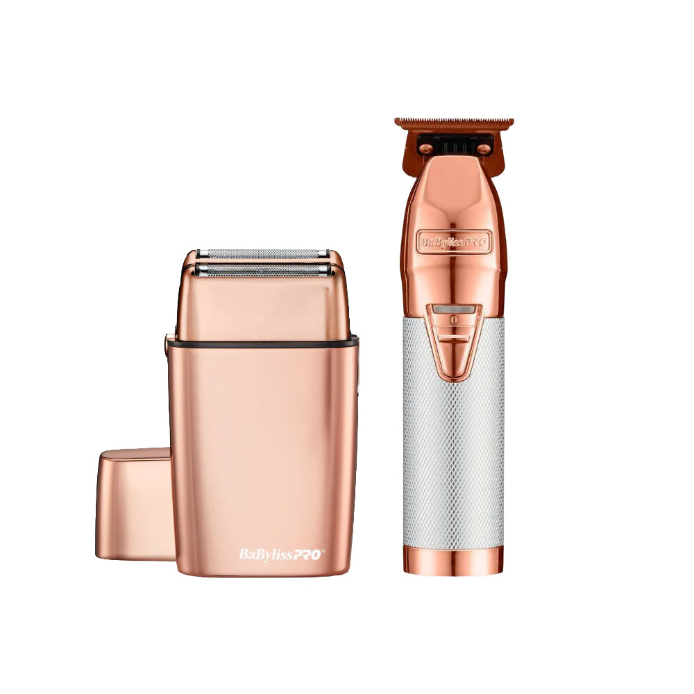 BaByliss PRO LimitedFX Rose Gold Trimmer & Double Foil Shaver Prepack (FXDUOFS2TRG)