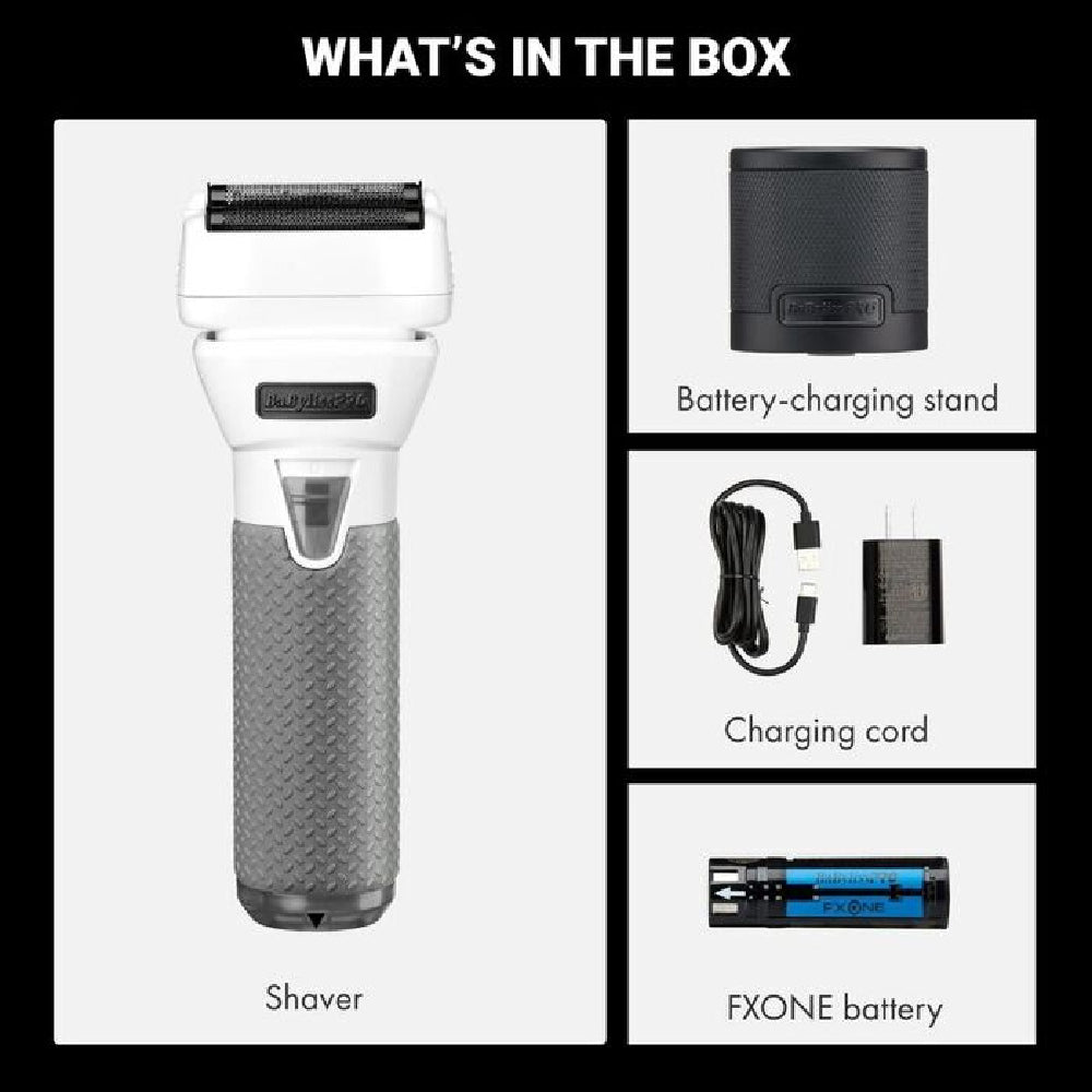 Babyliss Pro FXONE All-Metal Interchangeable-Battery Clipper, Trimmer, and Shaver - Frostbyte Limited Edition (Combo) (FX899TW/FX799TW/FX79FSTW)