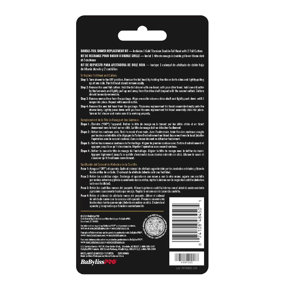 Babyliss Pro FXOne GoldFX Replacement Foil & Cutter for FX79FSG (FX79RF2G)