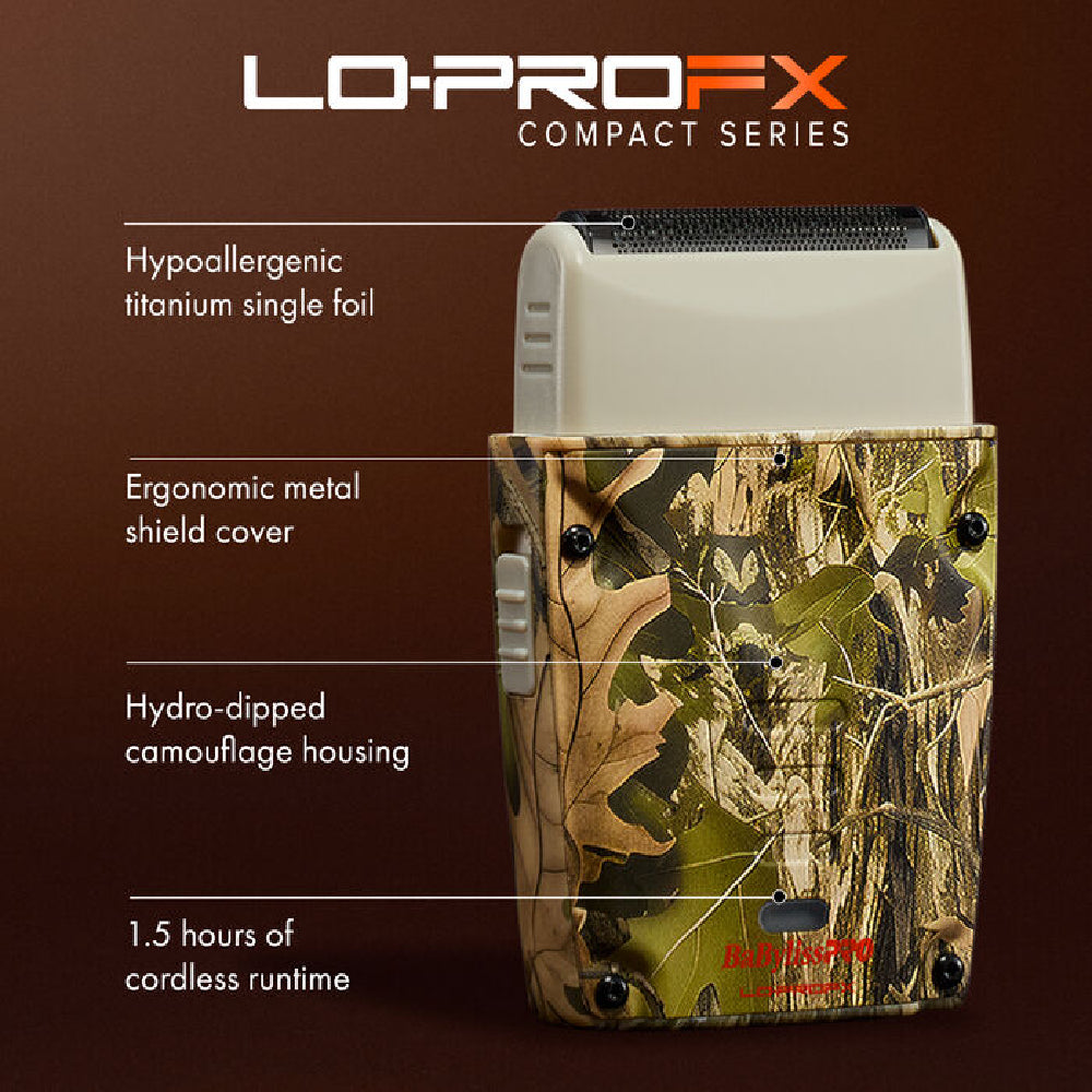 Babyliss Pro Limited Edition Camo Lo-PROFX Compact Single Foil Shaver (FXLPFS1CAM)