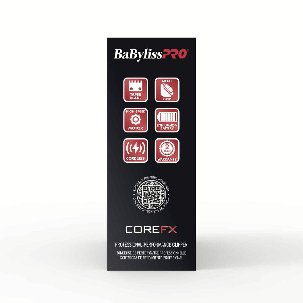 Babyliss Pro Limited Edition CoreFX Cordless Clipper - Red (FX86RD)