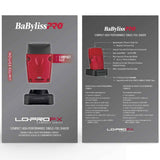 Babyliss Pro Limited Edition Metallic Red Lo-PRO FX Compact High Performance Cordless Foil Shaver (FXLPFS1RD)