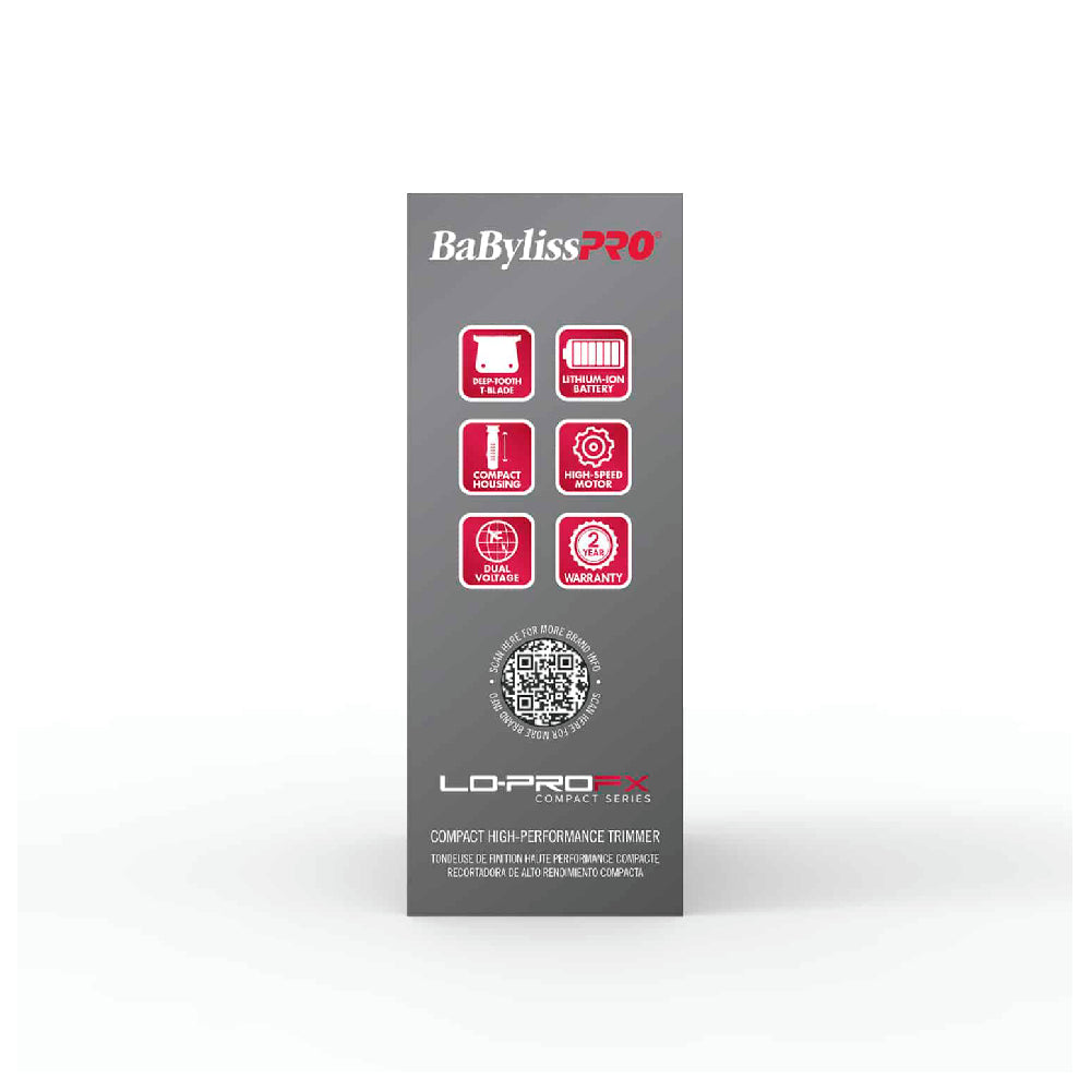 Babyliss Pro Limited Edition Metallic Red Lo-ProFX Compact High Performance Cordless Trimmer (FX72RD)