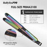 Babyliss Pro Limited Edition Nano Titanium Iridescent 1" Stainless Steel Prima 3000 & 3/4" Prima 2000 Flat Irons Value Set (BNTPK1RB)