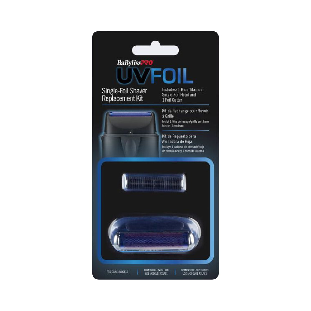 Babyliss Pro UV-Foil Replacement Single Foil Shaver Head for FXLFS1 - Matte Black & Blue (FXLRF1MB)