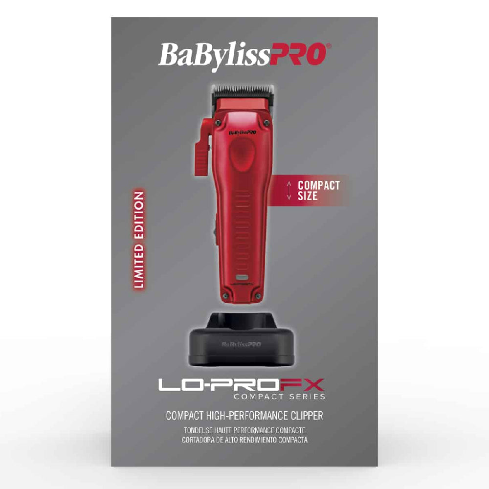 BabylissPro Lo-ProFX Compact Clipper Red #FX82RD
