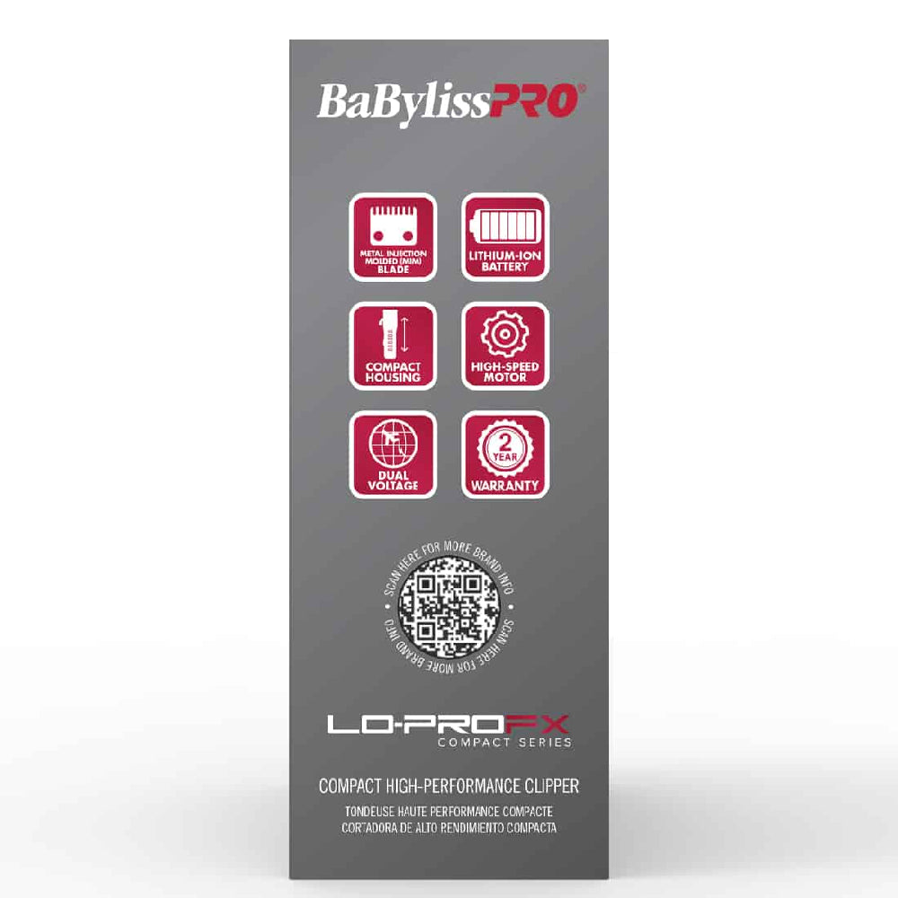 BabylissPro Lo-ProFX Compact Clipper Red #FX82RD