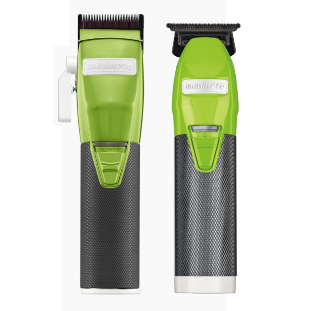 BaByliss Pro LimitedFX Clipper + Trimmer (Green, Silver) (Combo)