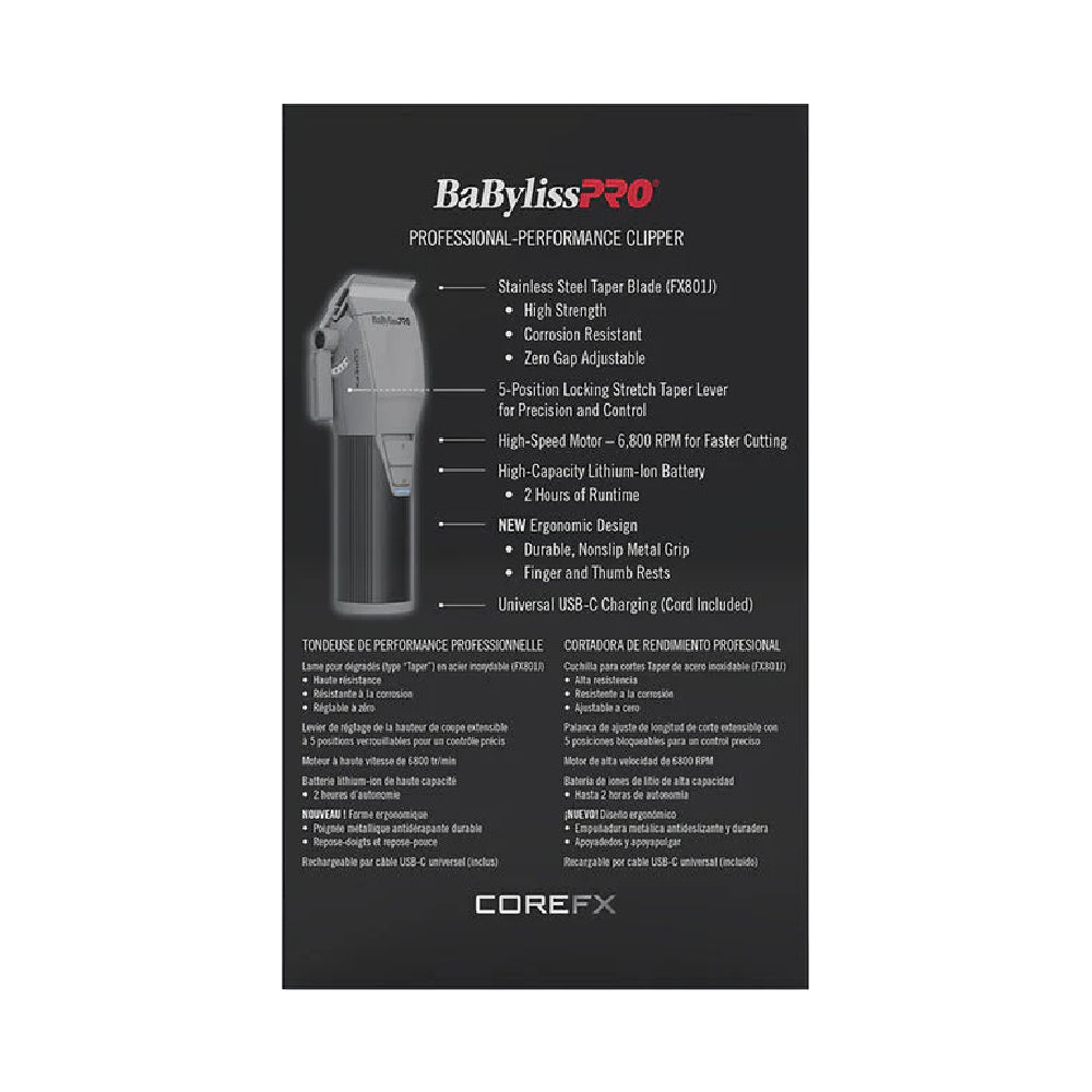 Babyliss Pro CoreFX Clipper, Trimmer & Double Foil Shaver (Combo)
