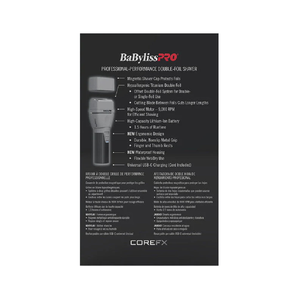 Babyliss Pro CoreFX Clipper, Trimmer & Double Foil Shaver (Combo)