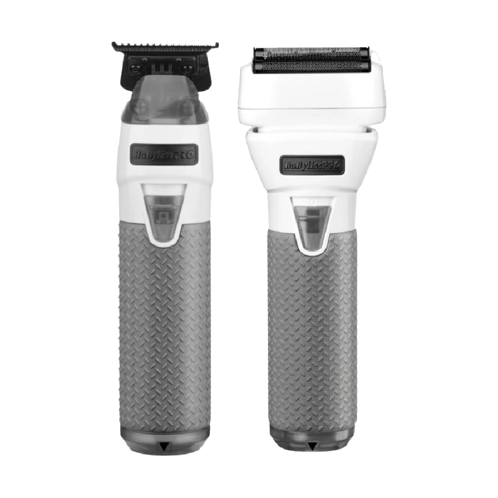 Babyliss Pro FXONE All-Metal Interchangeable-Battery Clipper, Trimmer, and Shaver - Frostbyte Limited Edition (Combo) (FX899TW/FX799TW/FX79FSTW)