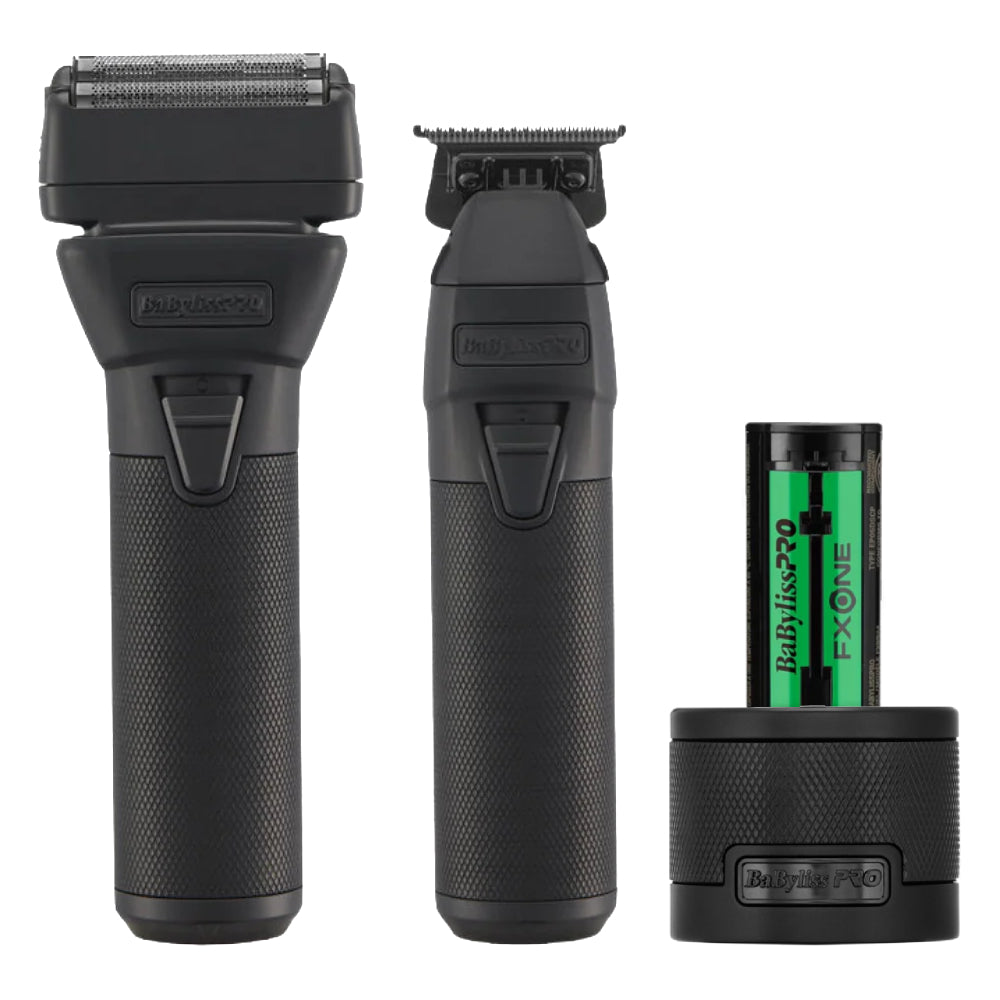 Babyliss Pro FXONE BlackFX Trimmer & Double Foil Shaver Set (FX1FSTMBPK)