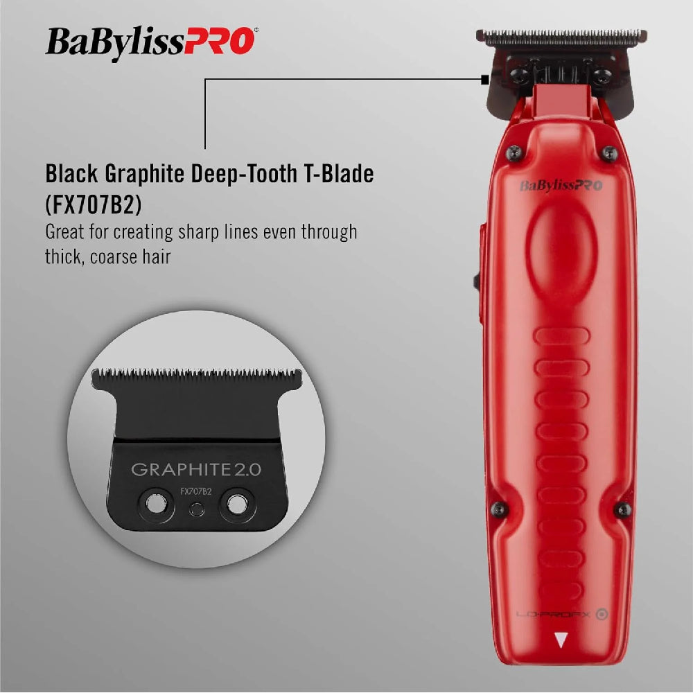 Babyliss Pro FXONE LO-PROFX Clipper & Trimmer Combo Set - Matte Red (FX129MRPK)