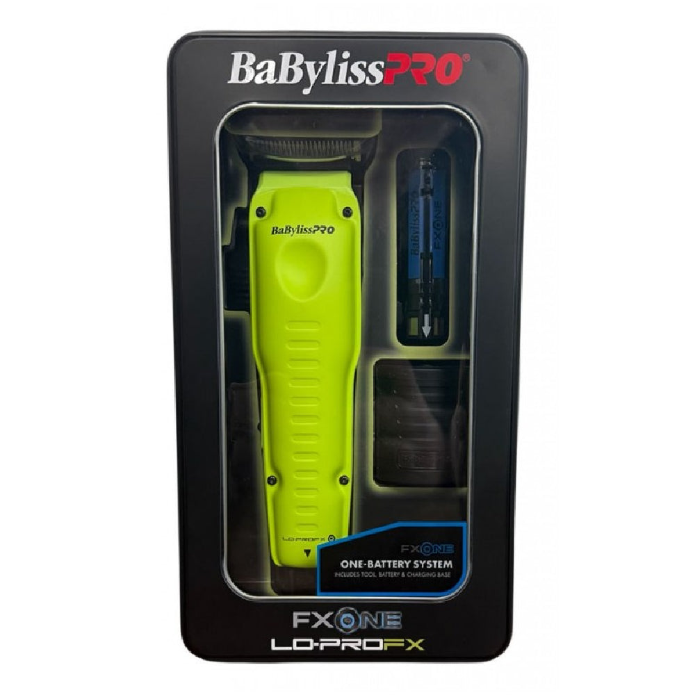 Babyliss Pro FXONE Low-Profile Neon Yellow Interchangeable Battery Clipper (FX829NY)