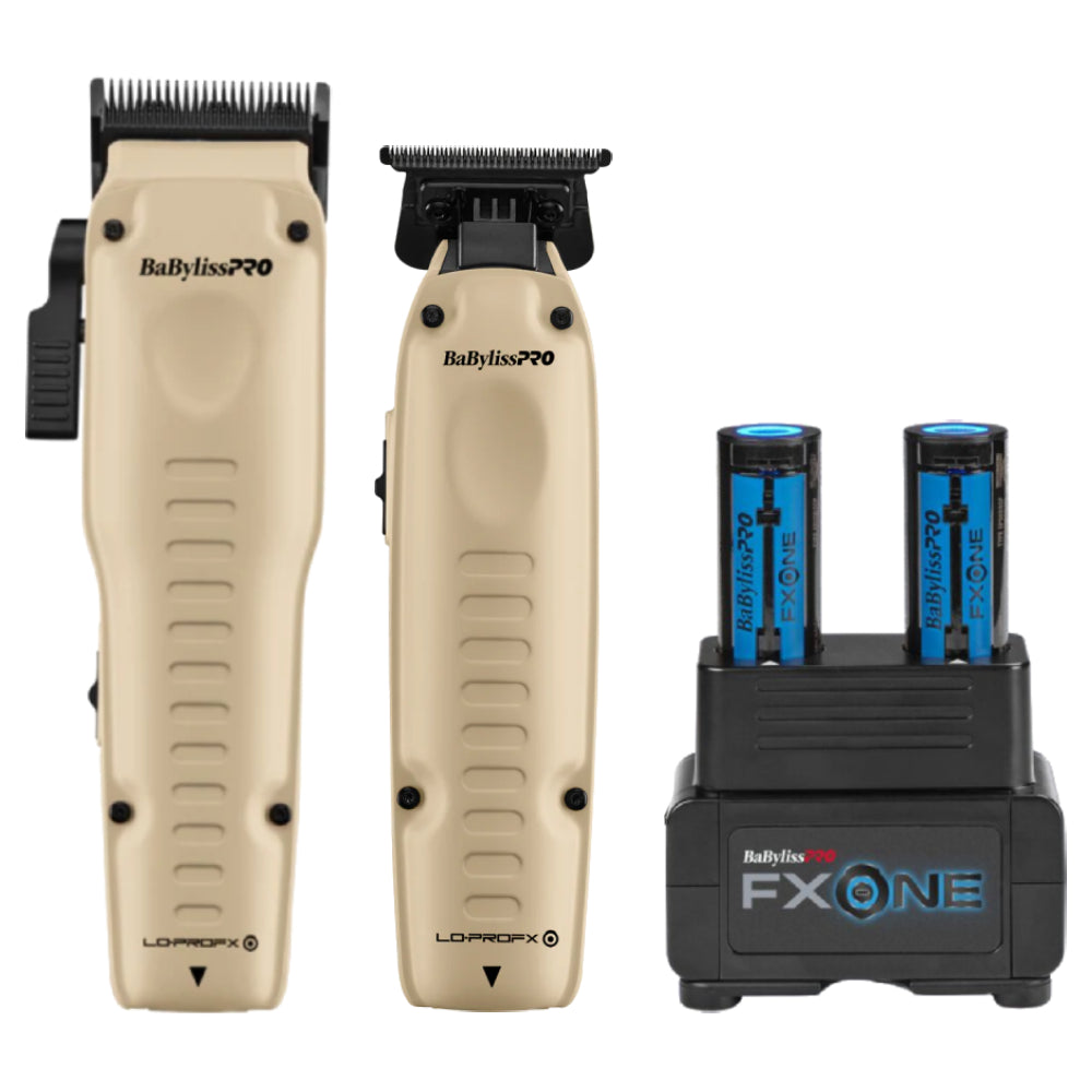 Babyliss Pro FXONE LO-PRO Sand Cordless Clipper + Trimmer (FX829SDLT + FX729SDLT) (Combo)