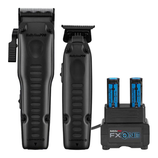 Babyliss Pro FXONE LO-PRO Matte Black Cordless Clipper + Trimmer (FX829MBLT + FX729MBLT) (Combo)