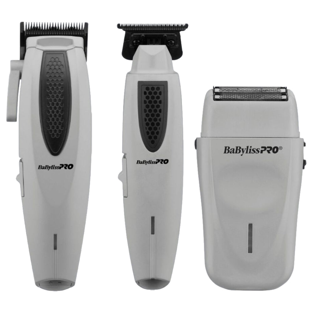 Babyliss Pro Limited Edition Lithium FX Cordless Ergonomic Clipper + Trimmer + Shaver - Grey (Combo)